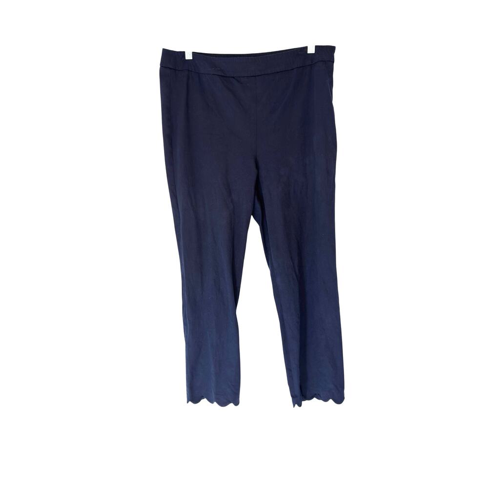 Talbots Navy‎ Blue Career Office Business Chatham Crop Dress Pants Size 8